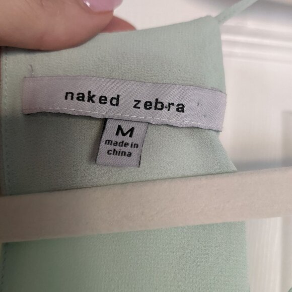 Seafoam Scalloped Edge Blouse - Picture 3 of 4